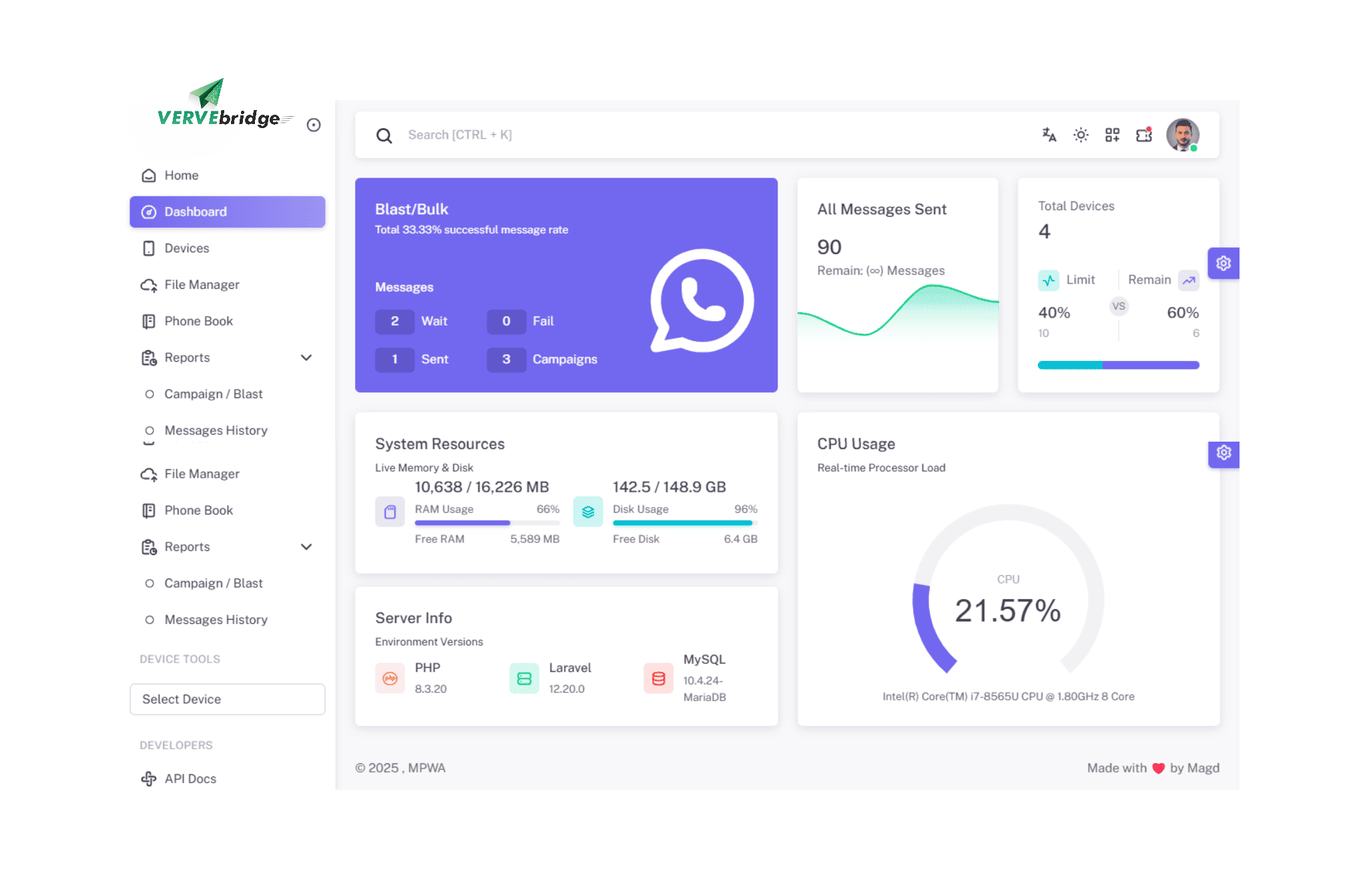 hero dashboard